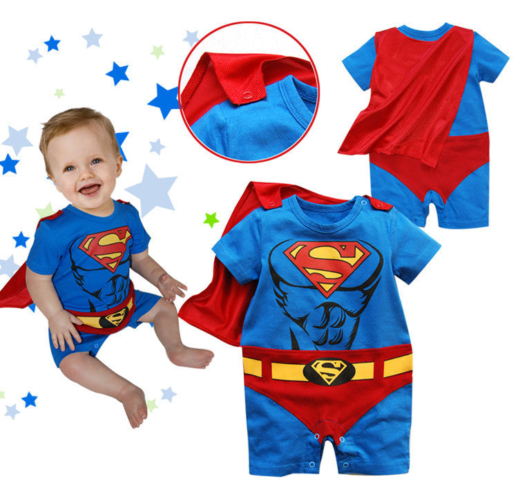 סופרמן הארפר עם רקמת גלימה סרבל חליפת תינוק SUPERMAN Wukong Creeper