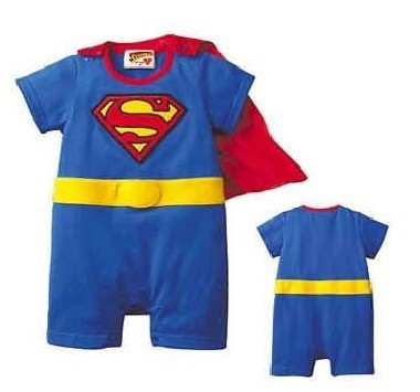 סופרמן הארפר עם רקמת גלימה סרבל חליפת תינוק SUPERMAN Wukong Creeper