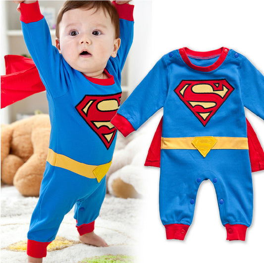 סופרמן הארפר עם רקמת גלימה סרבל חליפת תינוק SUPERMAN Wukong Creeper