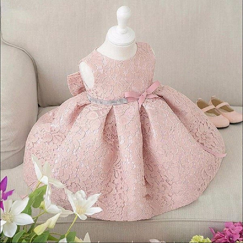 Cute children one year old baby girl princess dress dress